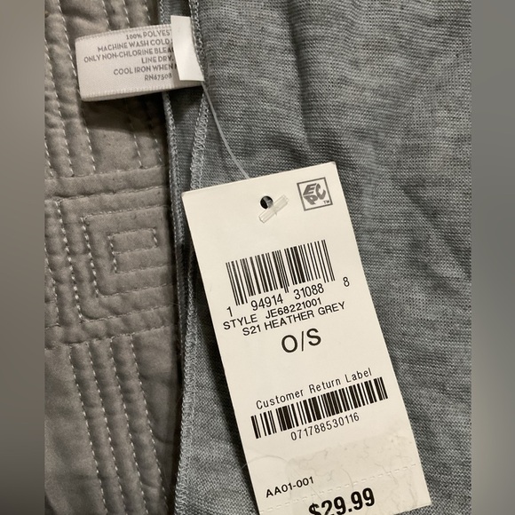 Jenni Women's Heather Gray or Blue On Repeat Jersey Wrap Scarf Size One Size NWT - Picture 6 of 7